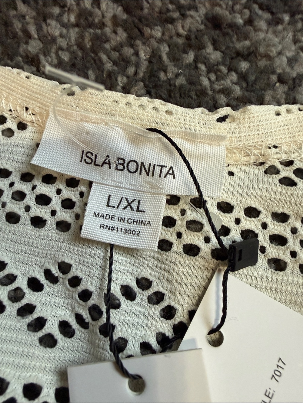 Isla Bonita Maxi Cover-Up Dress in Cream- L/XL - Picture 5 of 6